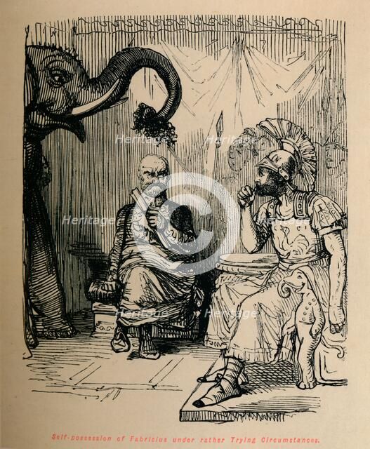 'Self-posession of Fabricius under rather Trying Circumstances', 1852. Artist: John Leech.