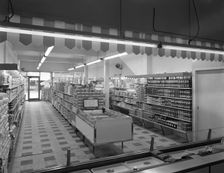 Self service shopping, Carlines store, Goldthorpe, South Yorshire, 1961 Creator: Michael Walters