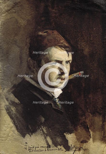 Selfportrait, 1882. Creator: Anders Leonard Zorn.