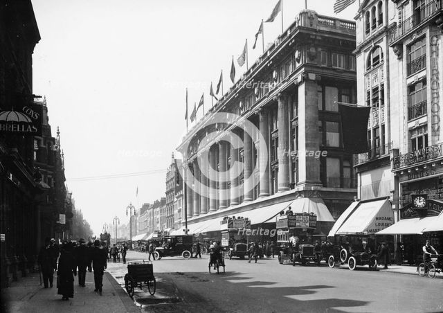 Selfridge's, Oxford Street, London, c1913. Artist: Unknown