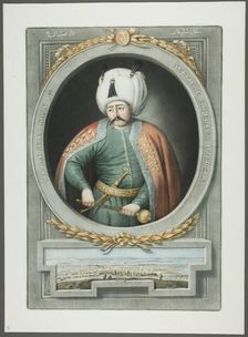 Selim Kahn I, from Portraits of the Emperors of Turkey, 1815. Creator: John Young
