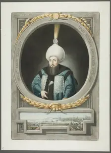 Selim Kahn III, from Portraits of the Emperors of Turkey, 1815. Creator: John Young