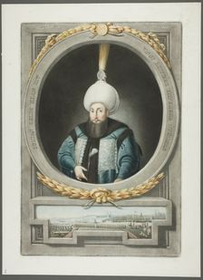 Selim Kahn III, from Portraits of the Emperors of Turkey, 1815. Creator: John Young