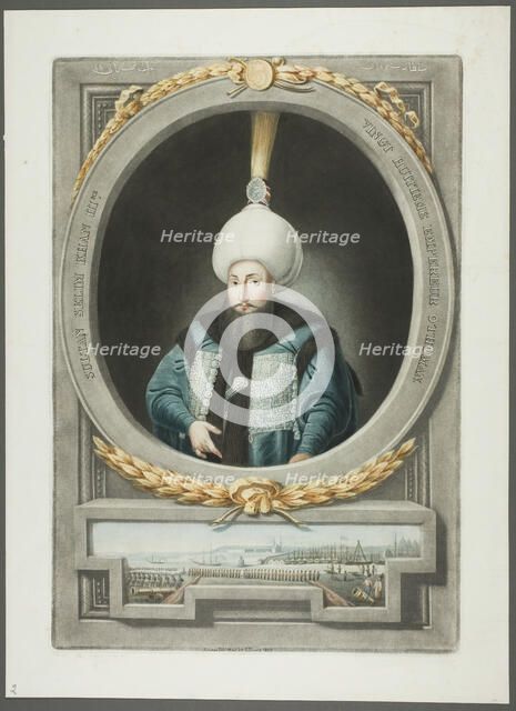 Selim Kahn III, from Portraits of the Emperors of Turkey, 1815. Creator: John Young.