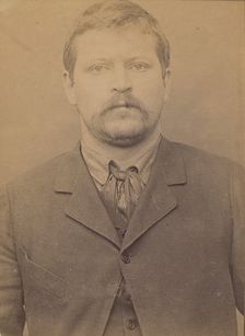 Selle. Louis- Désiré-Honoré. 31 ans, né à Bougival. Cordonnier. Anarchiste. 26/3/94., 1894. Creator: Alphonse Bertillon