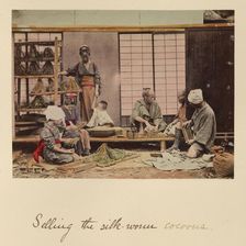 Selling the Silk-worm Cocoons, about 1873-1883. Creator: Shinichi Suzuki I