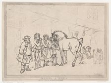 Selling a Horse, December 1, 1791., December 1, 1791. Creator: Thomas Rowlandson