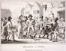 Selling a wife Smithfield Market, London, 1816. Artist: Anon