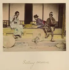 Selling Cocoons, about 1873-1883. Creator: Shinichi Suzuki I