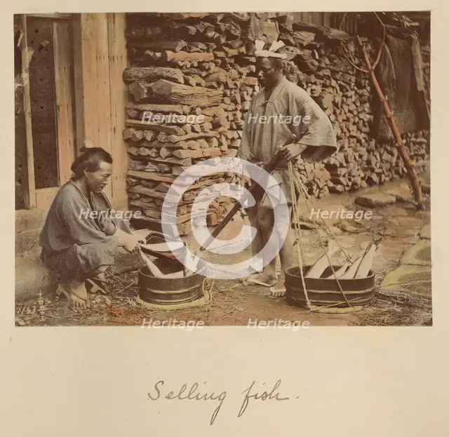 Selling Fish, about 1873-1883. Creator: Shinichi Suzuki I.