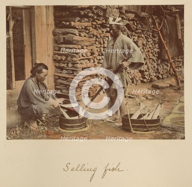 Selling Fish, about 1873-1883. Creator: Shinichi Suzuki I.
