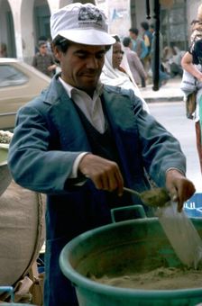 Selling henna in Gabes market