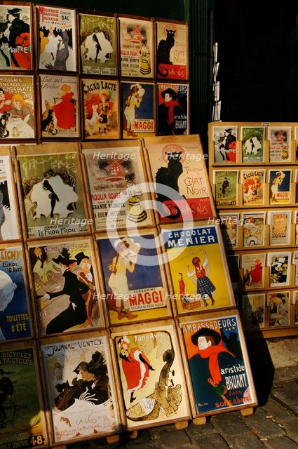 Selling old posters at Souvenir shop, Montmartre, Paris, France, 2008. Creator: Unknown.