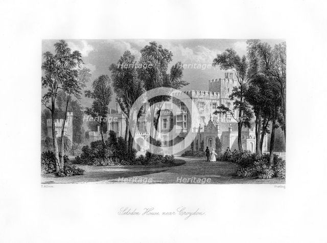 'Selsdon House near Croydon', 19th century.Artist: MJ Starling