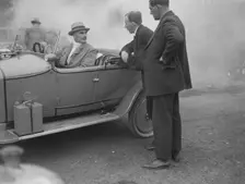 Selwyn Edge in an AC open 2-seater, Brooklands, Surrey, c1921. Artist: Bill Brunell