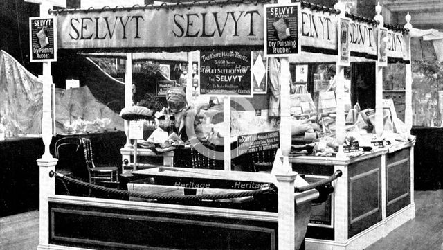 "Selvyt"-making: the knife that must travel over three miles to make a dozen polishing cloths, 1909. Creator: Unknown.
