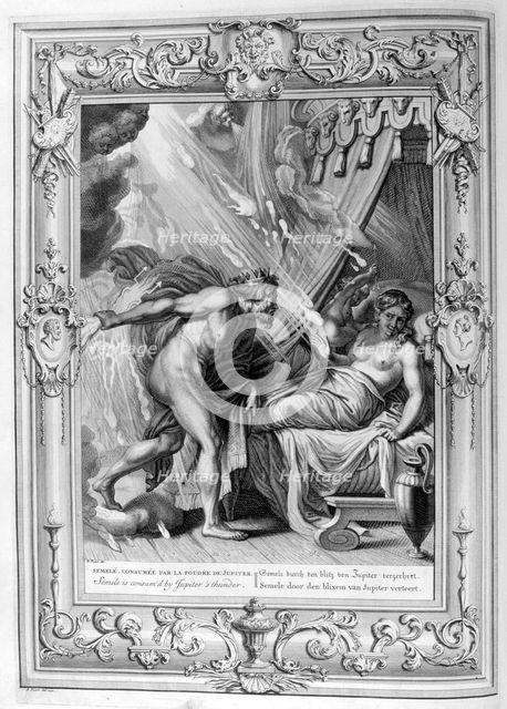 'Semele is Consumed by Jupiter's Fire', 1733. Artist: Bernard Picart