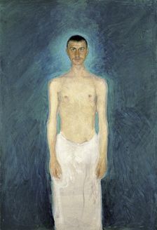Semi-Nude Self-Portrait, 1904-1905. Artist: Gerstl, Richard (1883-1908)