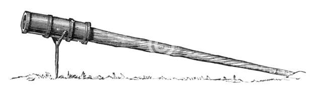 Semi-portable cannon, on forked rest (14th century), 1881. Creator: Unknown.