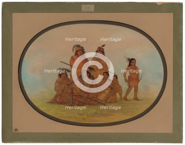 Seminolee Indians, Prisoners at Fort Moultrie, 1861/1869. Creator: George Catlin.