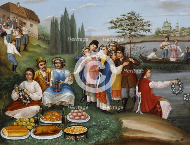 Semik (the seventh Thursday after Easter) in Ukraine, Mid of the 19th century.