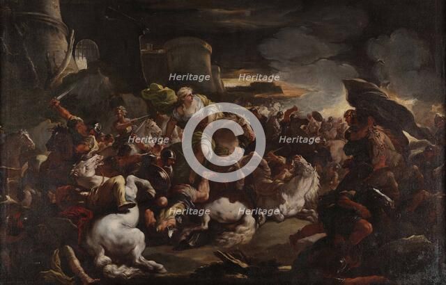 Semiramis at the defense of Babylon, Second Half of the 17th century. Creator: Giordano, Luca (1632-1705).