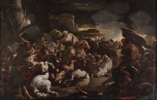 Semiramis at the defense of Babylon, Second Half of the 17th century. Creator: Giordano, Luca (1632-1705)