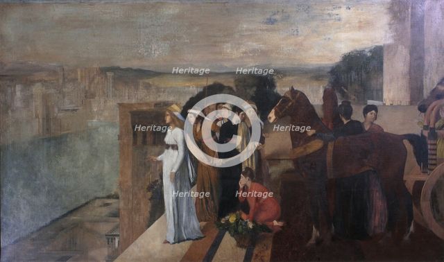 Semiramis Building Babylon, 1861. Artist: Degas, Edgar (1834-1917)