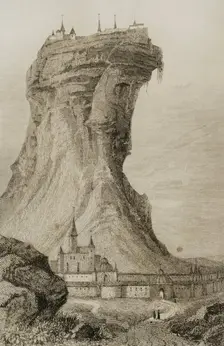 Semiramis Castle, Van, Armenia, 1838. Creator: Alfred Lepetit
