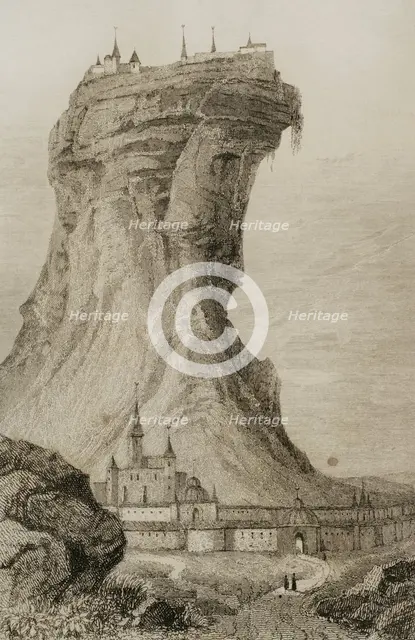 Semiramis Castle, Van, Armenia, 1838. Creator: Alfred Lepetit.