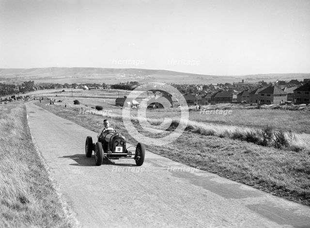 Semmence Special of H Whitfield-Semmence, Bugatti Owners Club Lewes Speed Trials, Sussex, 1937. Artist: Bill Brunell.