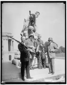 Senator Thompson & German war relics, c1914-1920. Creator: Harris & Ewing