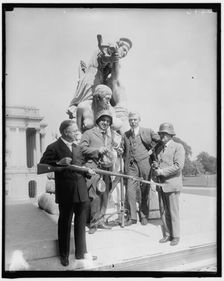 Senator Thompson & German war relics, c1914-1920. Creator: Harris & Ewing