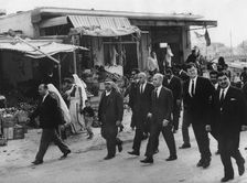 Senator Edward Kennedy visiting refugee camps in Amman, Jordan, c1960s. Creator: Unknown