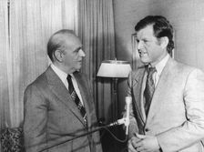 Senator Edward Kennedy with Prime Minister Constantine Karamanlis, Greece, 1974