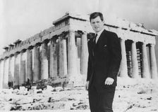 Senator Edward Kennedy (b1932) in front of the Parthenon, Athens, Greece, c1960s. Creator: Unknown