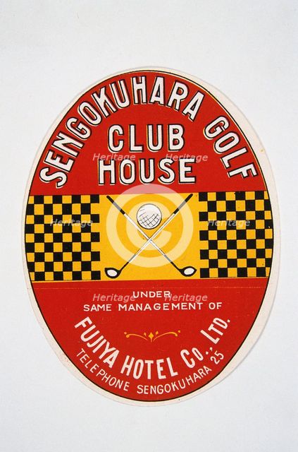 Sengokuhara Golf Club House patch, Japanese, c1950s. Creator: Unknown.