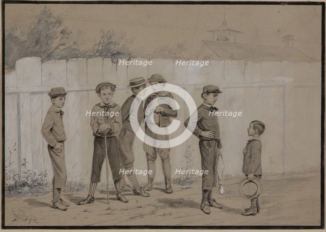 Sending for the Candles, late 19th century. Creator: Harry Beard.