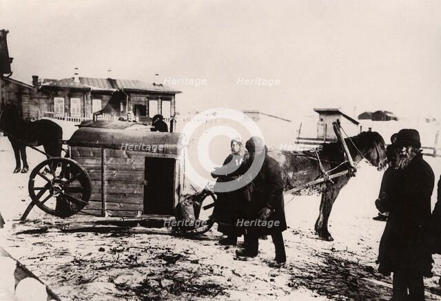 Sending peasant settlers to the place of permanent residence, 1890. Creator: Unknown.