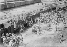 Sending reinforcements to water works Vera Cruz, 1914. Creator: Bain News Service