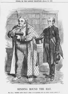 Sending Round the Hat 1887. Creator: Joseph Swain