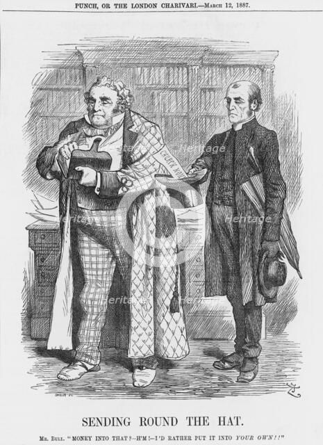 'Sending Round the Hat', 1887. Artist: Joseph Swain