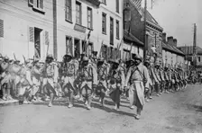 Senegalese troops in France, between 1914 and 1918. Creator: Bain News Service