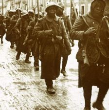 Senegalese soldiers after attack, c1914-c1918