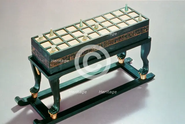 Senet gaming board, from the Tomb of Tutankhamun, 18th Dynasty. Artist: Unknown