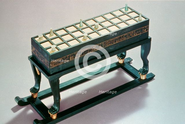 Senet gaming board, from the Tomb of Tutankhamun, 18th Dynasty. Artist: Unknown