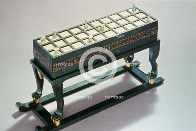 Senet gaming board, from the Tomb of Tutankhamun, 18th Dynasty. Artist: Unknown