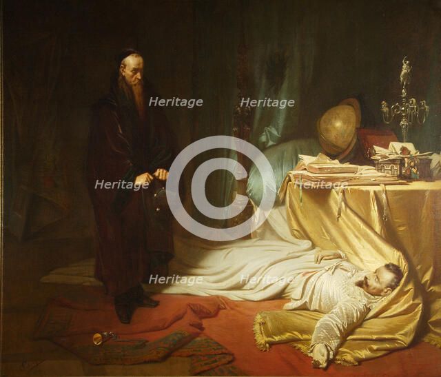 Seni at the Dead Body of Wallenstein, 1855. Artist: Piloty, Carl Theodor von (1826-1886)