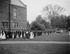 Seniors marching to chapel, Mount Holyoke College, South Hadley, Mass., c1908. Creator: William H. Jackson