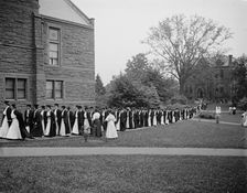 Seniors marching to chapel, Mount Holyoke College, South Hadley, Mass., c1908. Creator: William H. Jackson